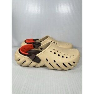 Size 12 Crocs Echo Clog Sesame Tan Adult Mens Slip On 207937-0HX BRAND NEW